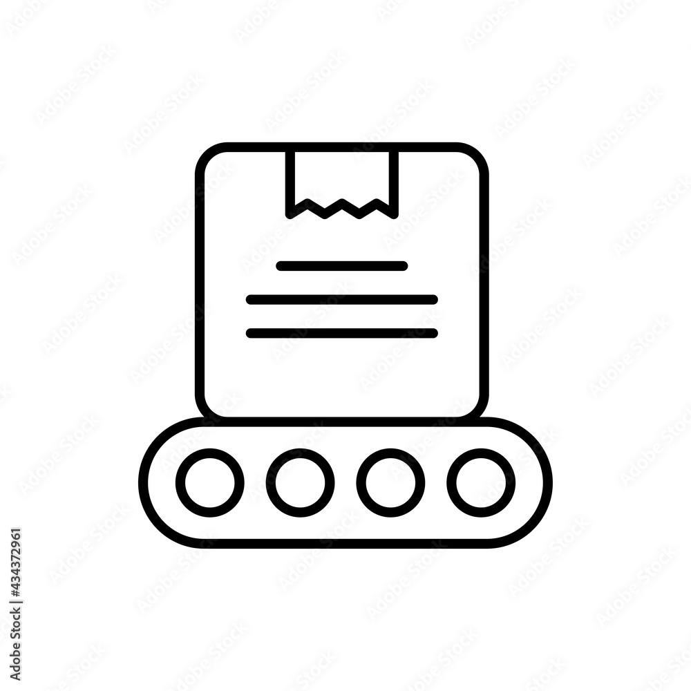 Digital Conveyor vector outline icon style illustration. EPS 10 File Digital Conveyor vector outline icon style illustration. EPS 10 File