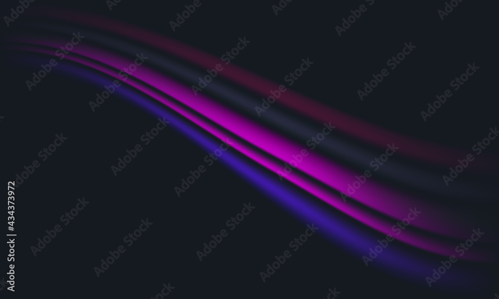 Naklejka premium Dark abstract wavy layered multi colors background. Vector 3d illustration.