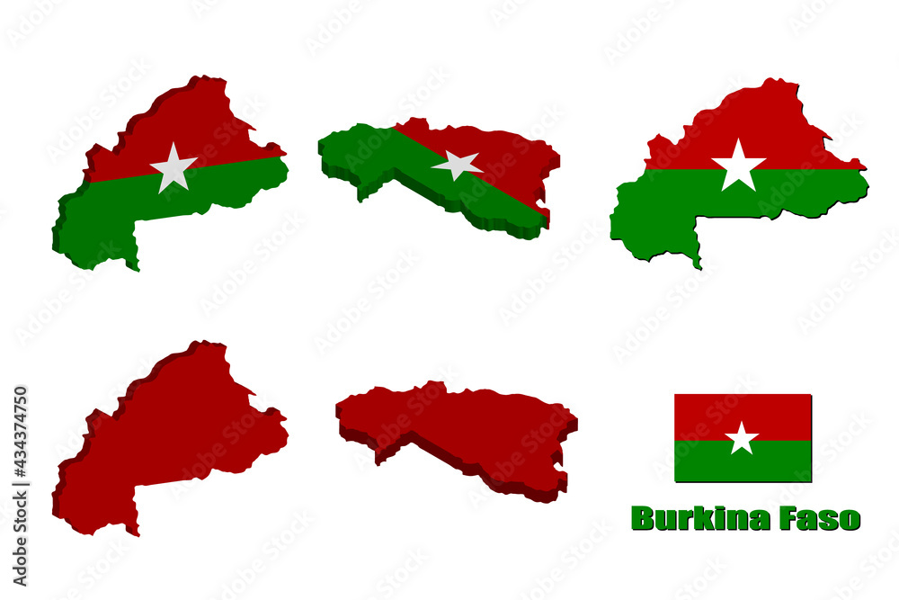 Burkina Faso map on white background. vector illustration. Burkina Faso map on white background. vector illustration.