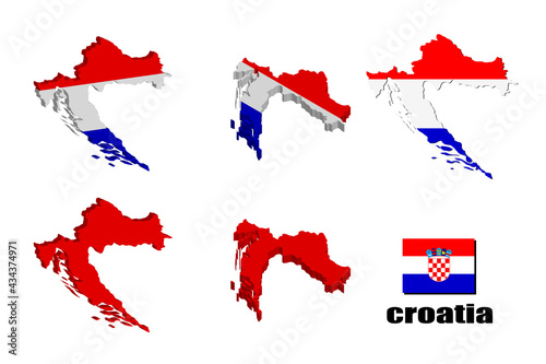 Croatia  map on white background. vector illustration.