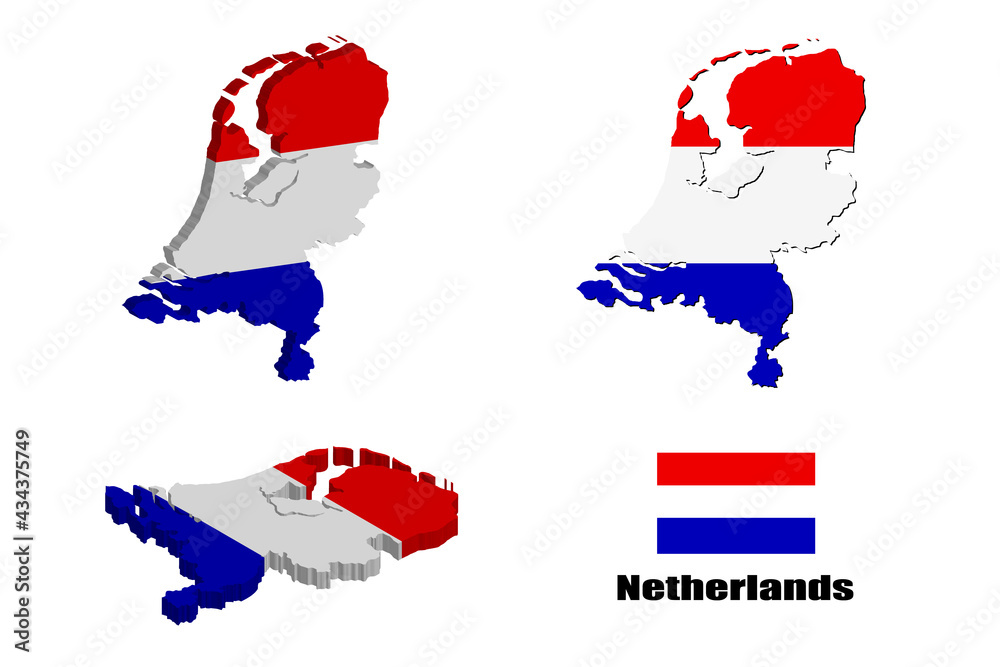 Fototapeta premium Netherlands map on white background. vector illustration.