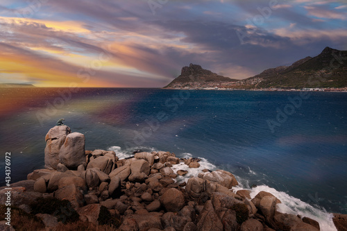 panoramic sea scape with sp...