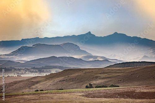 Drakensberg mountain range ...