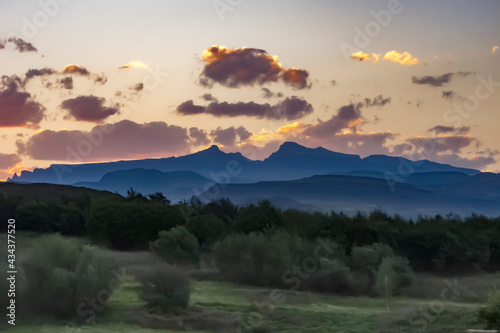 Drakensberg mountain range ...