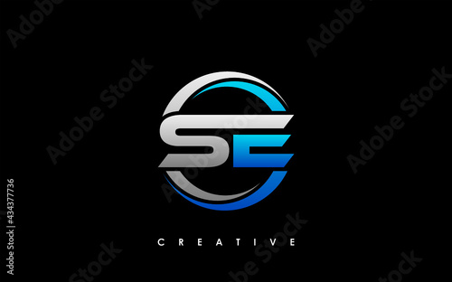 SE Letter Initial Logo Design Template Vector Illustration