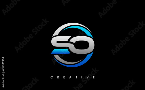 SO Letter Initial Logo Design Template Vector Illustration
