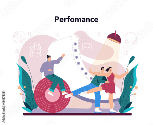 Choreographer concept. Dance teacher in studio. Training courses