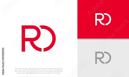 Initials RO logo design. Initial Letter Logo