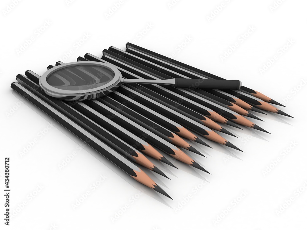3d rendering pencils with lens
3d rendering pencils with lens
