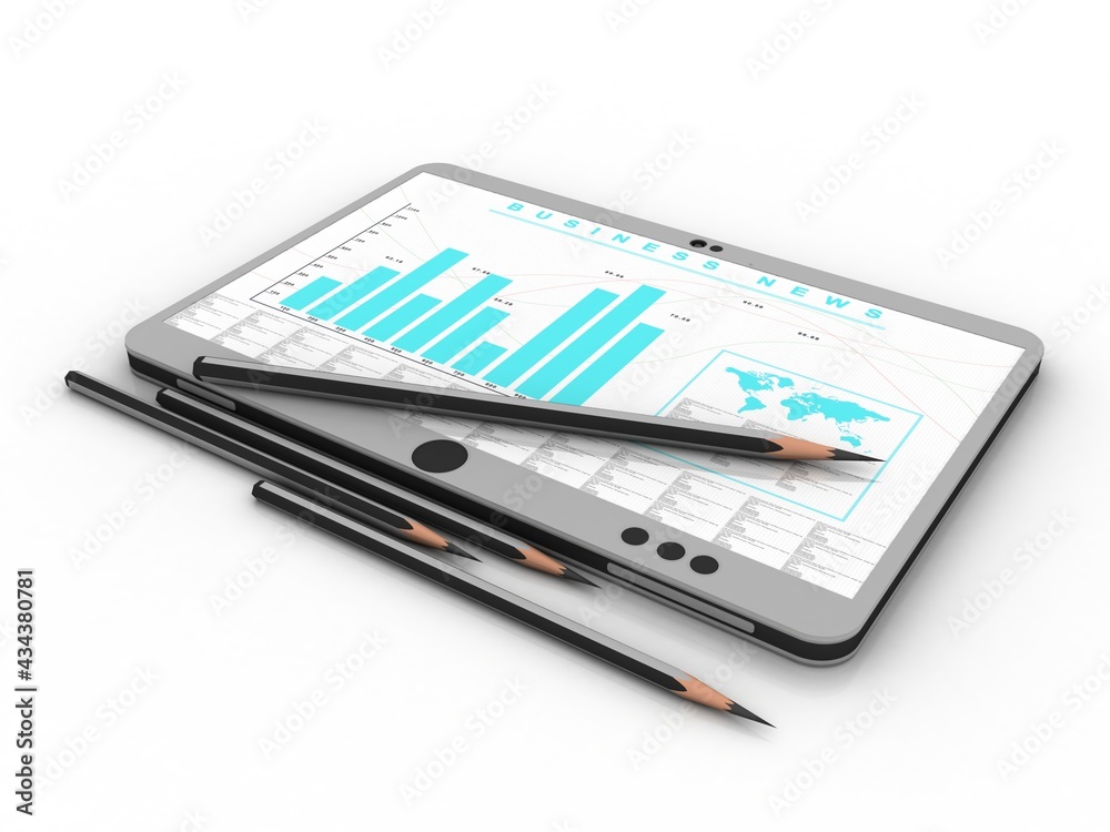 3d rendering Stock market online business concept. business Graph on mobile near pencil
3d rendering Stock market online business concept. business Graph on mobile near pencil
