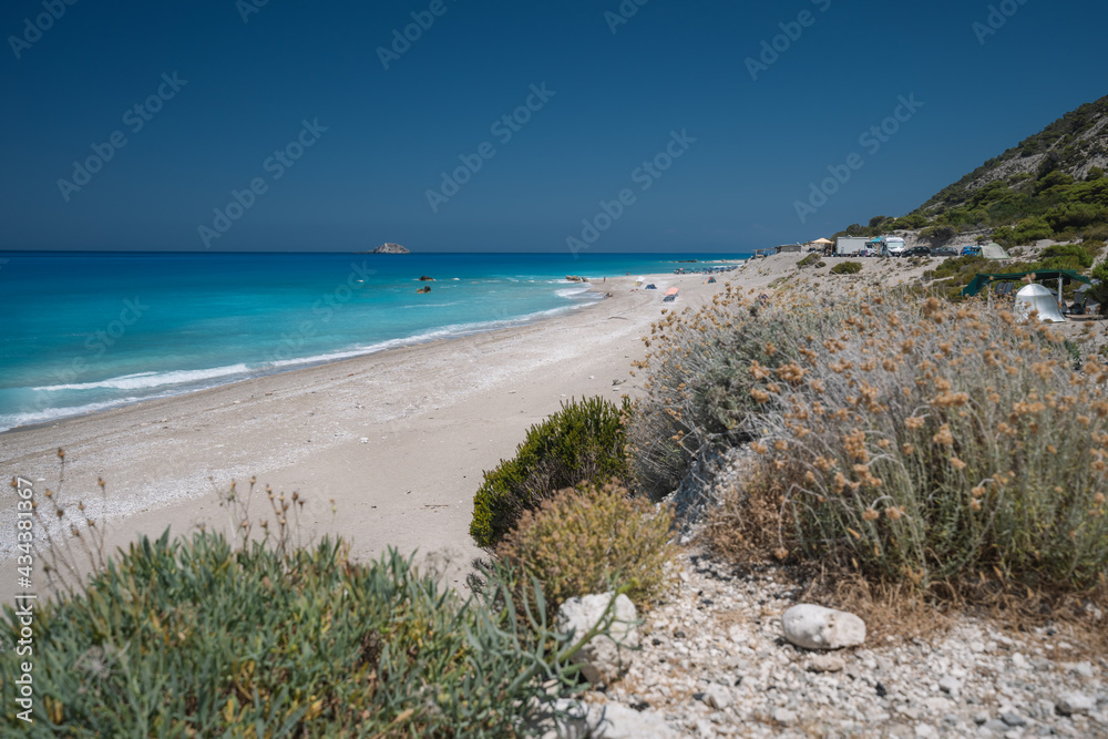 Gialos beach in Lefkada Ionian island, Greece Gialos beach in Lefkada Ionian island, Greece