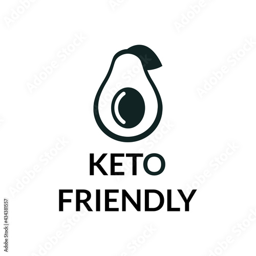 Vector illustration of an icon keto friendly. For the labeling and packaging of keto and lipid nutrition products