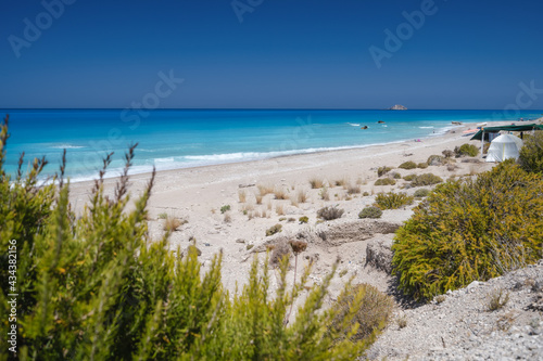 Gialos beach in Lefkada Ionian island  Greece