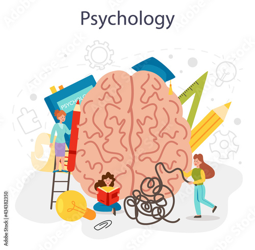 Psychology concept. People's mental and emotional health studying.