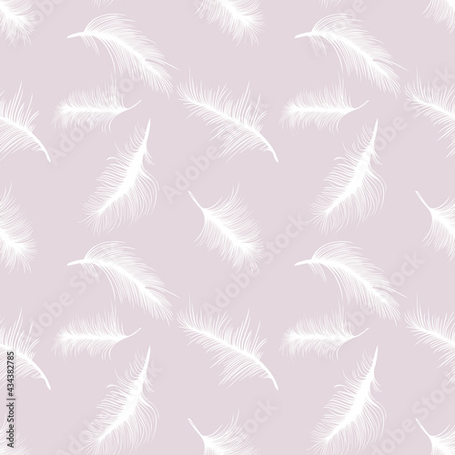 Pastel seamless feathers
