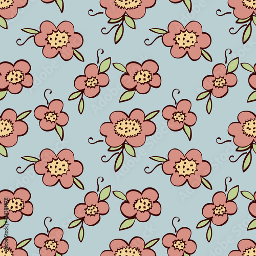 Seamless pattern with flowers