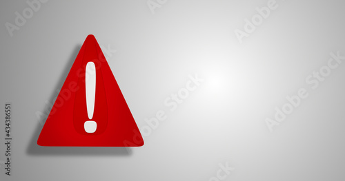 3d-illustration red warning...