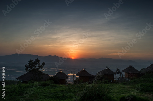 The place to stay, the viewpoint during the sunset time The beauty of nature
