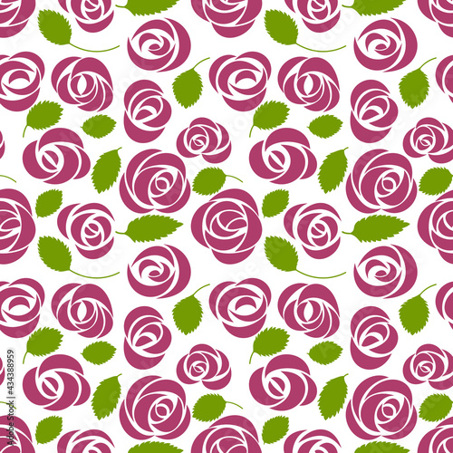 seamless pattern with roses, floral background