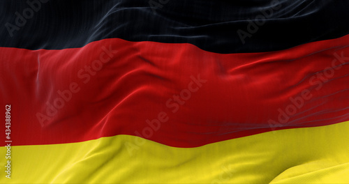 Detail of the national flag of Germany flying in the wind