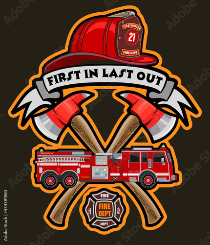 Fire Department Cross Volunteer Red Helmet