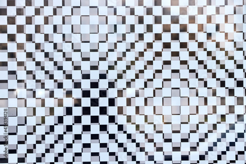 geometric repeat square shape decoration of shopwindow