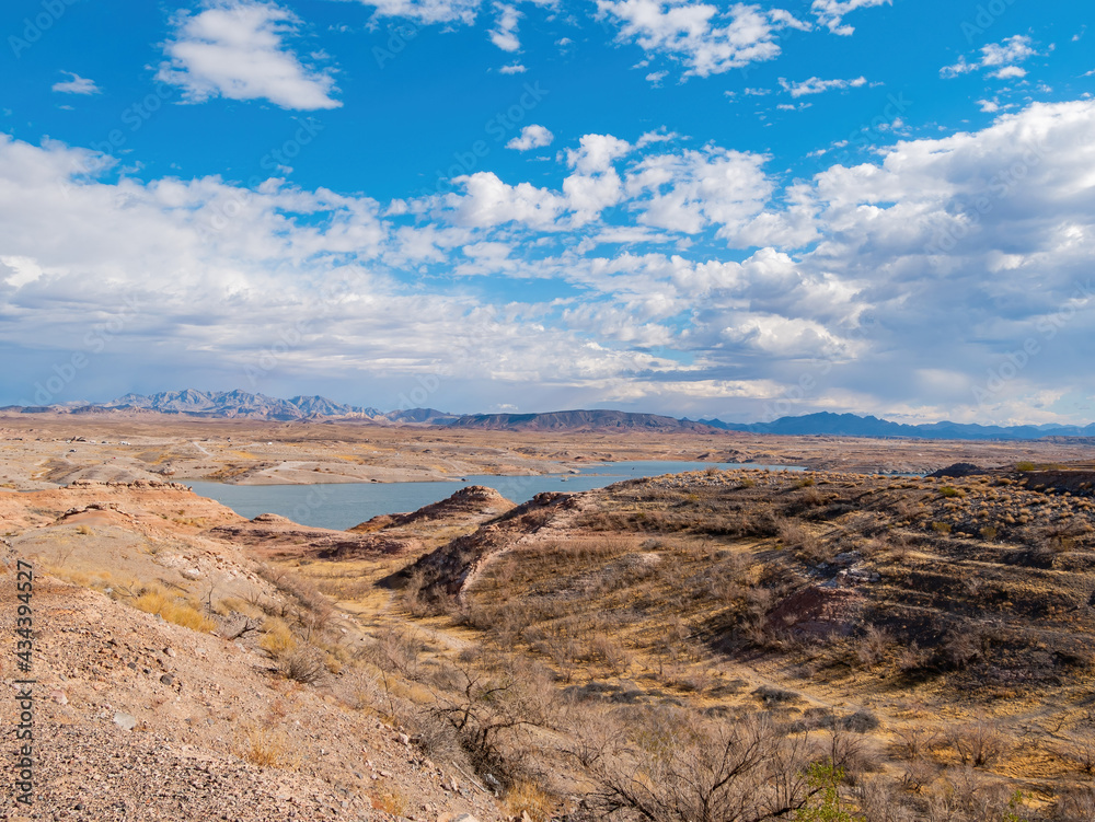 The Cliffs View Point landscape of Lake Mead National Recreation Area