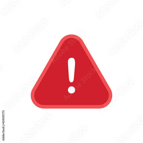 Alert icon. Danger symbol. Flat Vector illustration attention sign with exclamation mark icon. Risk sign.