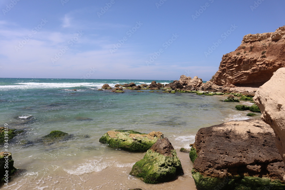 seaside at the nature reserve gador located along the mediterranean coast in israel