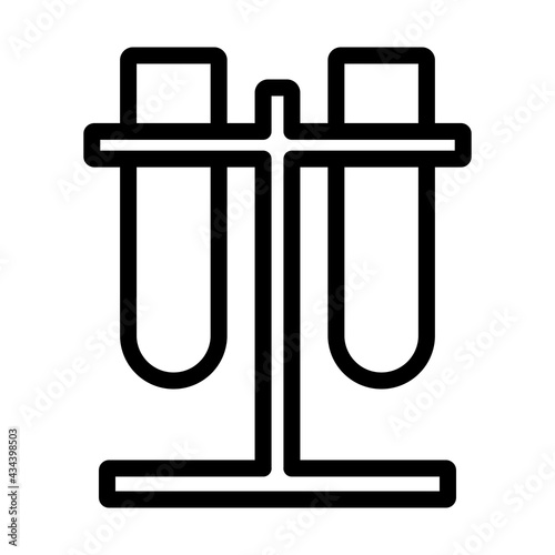 Lab Flasks Attached To Stand Icon
