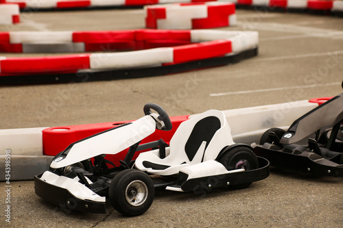 Karting car for children, sports and entertainment.