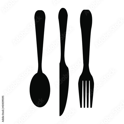 spoon and fork icons. spoon and fork symbol vector elements for infographic web.