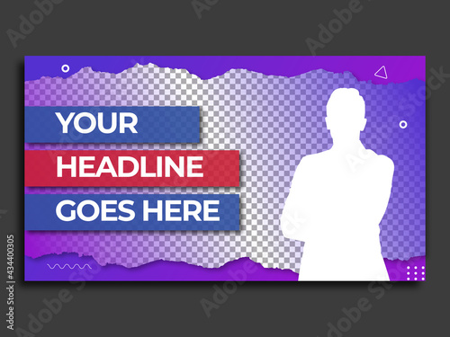 Live streaming workshop youtube thumbnail & video thumbnail template	