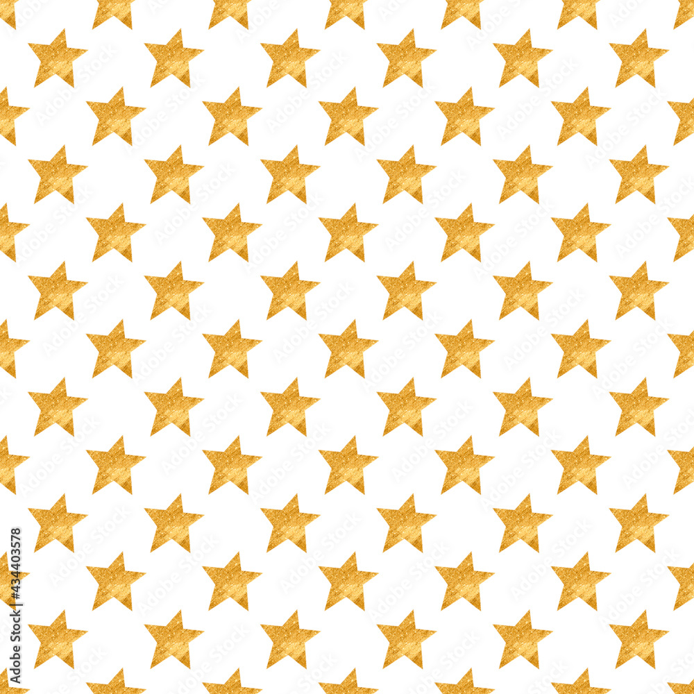 Creative seamless pattern with hand drawn gold star textures. Creative seamless pattern with hand drawn gold star textures.