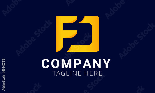 Letter F Modern logo vector 