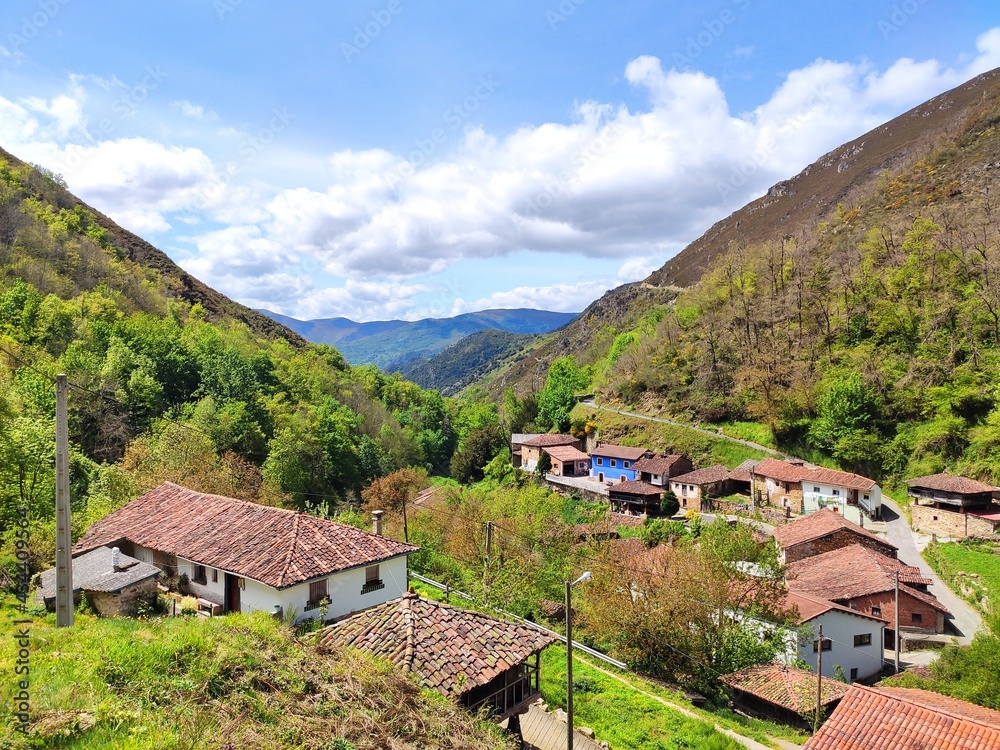 Valcarcel village, Somiedo Natural Park and Biosphere Reserve, Asturias, Spain