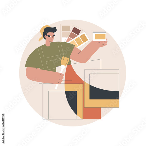 House renovation abstract concept vector illustration. Property remodeling ideas and tips, construction services, potential buyer, house listing, renovation design project abstract metaphor.
