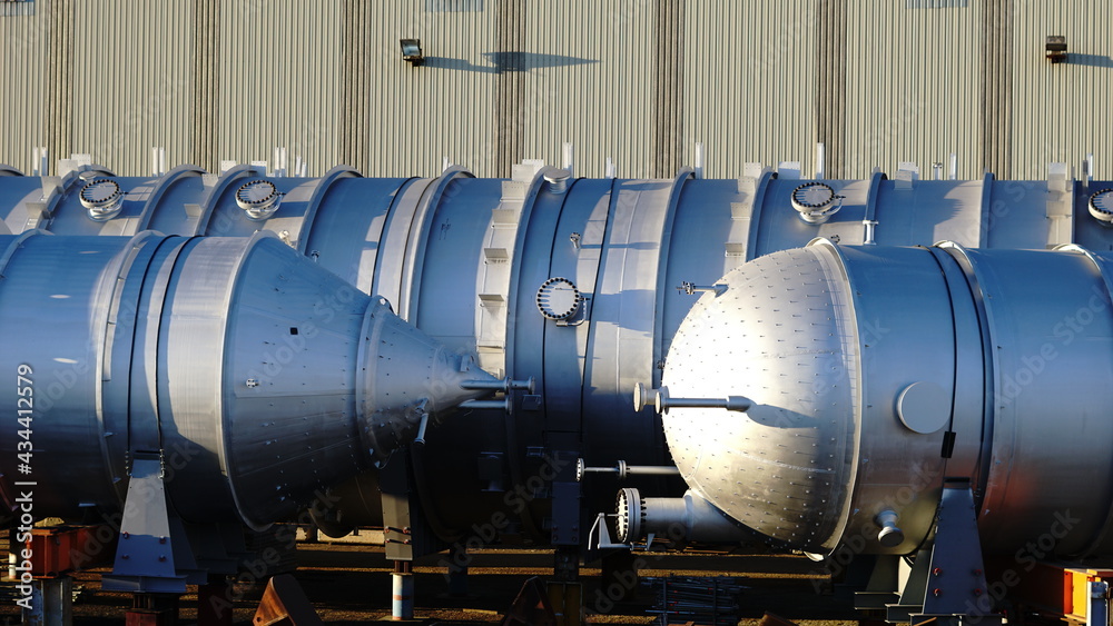 industrial metal silos under construction industrial metal silos under construction