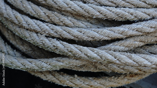 rustic coiled rope as background