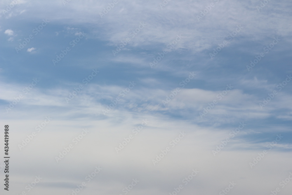 Clouds on bright blue sky background