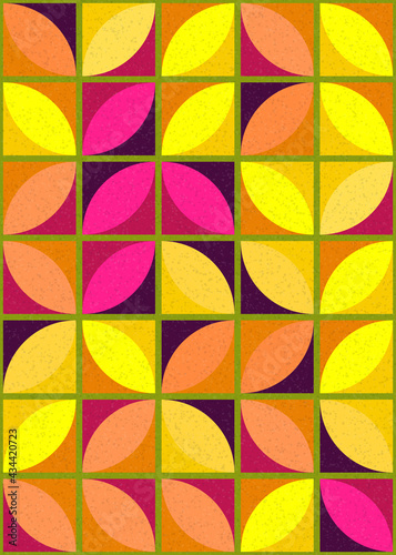 Abstract Geometric Pattern generative computational art illustration