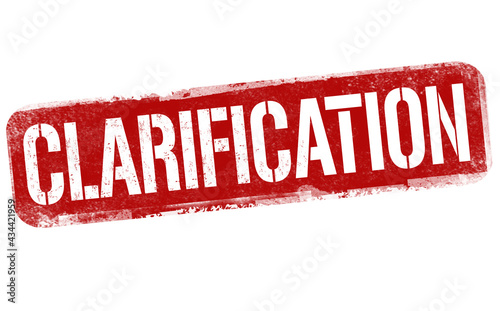Clarification grunge rubber stamp