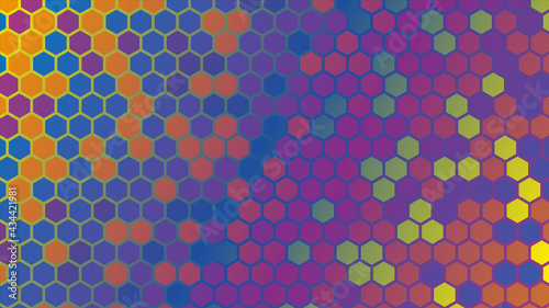 Abstract background with hexagons. Geometric pattern. Vector illustration