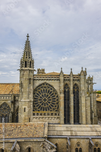 Roman Catholic minor Basilica of Saints Nazarius and Celsus in Carcassonne, France. Basilica of Saints Nazarius and Celsus is 