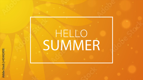 Hello summer. Summer time background. Vector illustration
