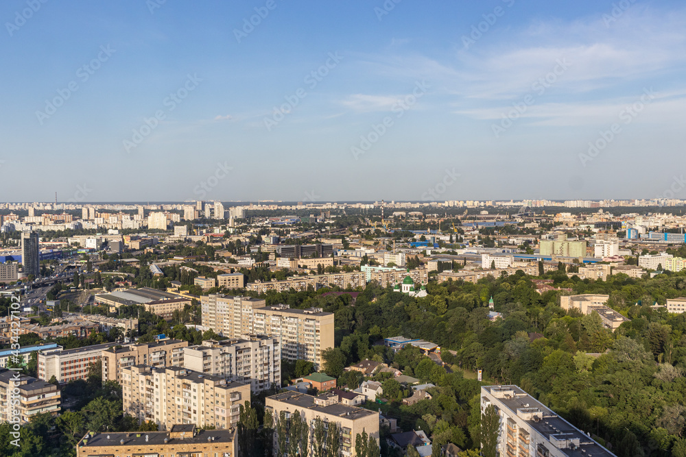 Ukraine modern architecture and design. Aerial birds eye View
