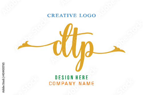 DTP lettering logo is simple, easy to understand and authoritative