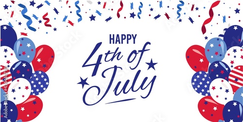 Cuadro en lienzo USA Independence day background
