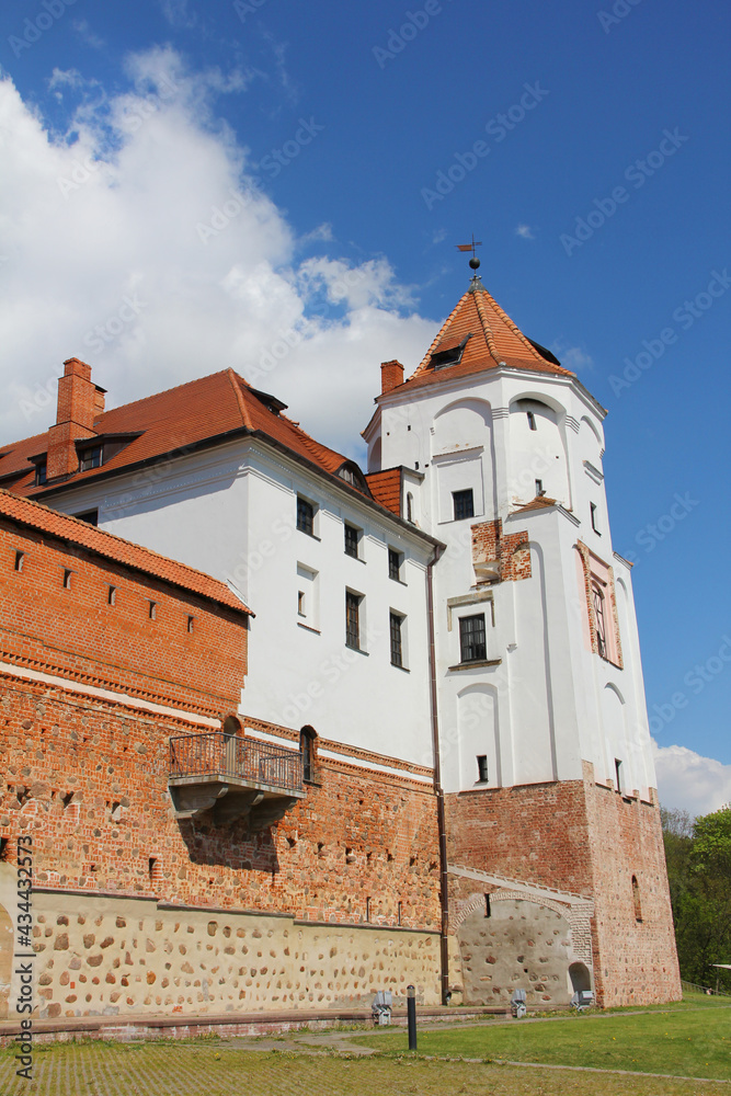 April 29 2014 view of the Old Mir castle in Belarus Mir city