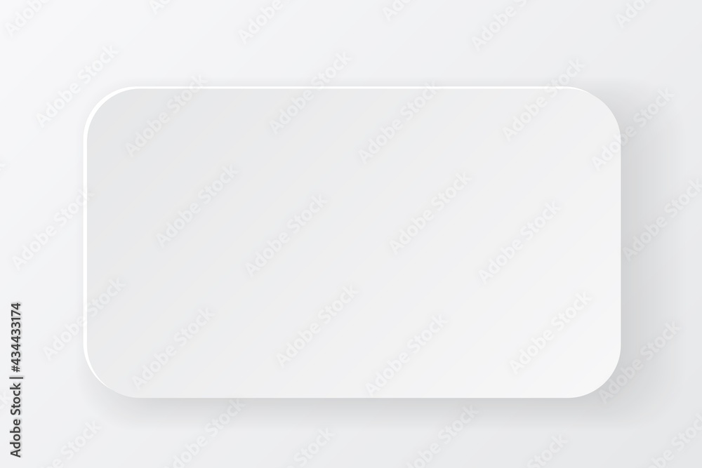 White blank button on white background White blank button on white background